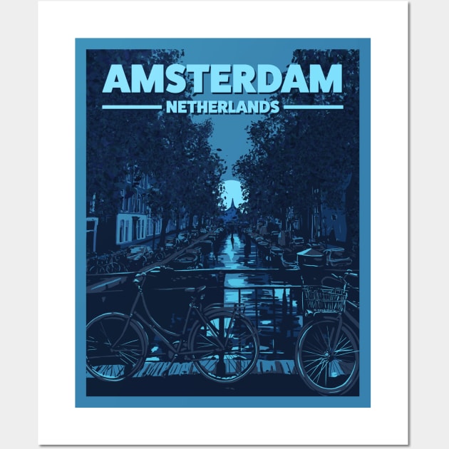 Amsterdam Wall Art by nicholashugginsdesign